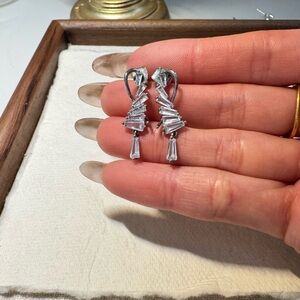 Korean Silver Christmas Tree Earrings